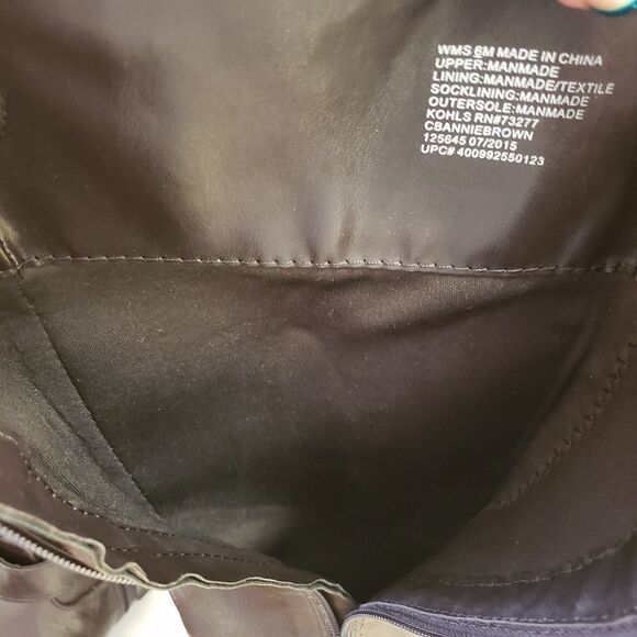 Croft & Barrow High Calf Side Zip Rounded Toe Brown Boots Size 6M - Picture 10 of 13